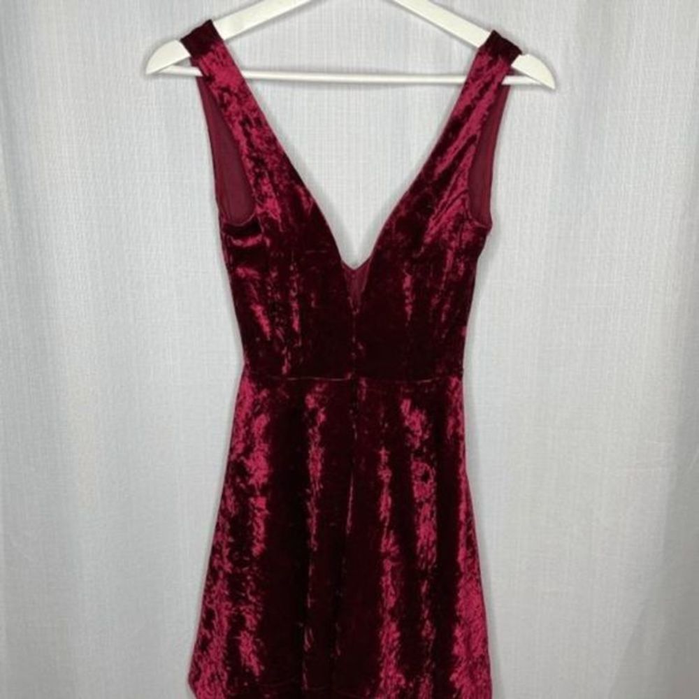 Lulus This Night Burgundy Backless Skater Dress - Picture 2 of 5